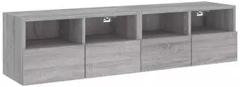 vidaXL TV-Wandschr&auml;nke 2er-Set grau Sonoma 60x30x30cm Holzwerkstoff (836865)