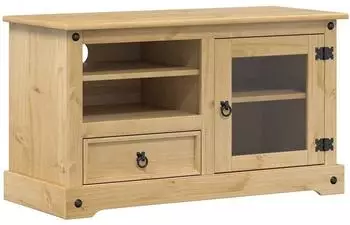 vidaXL Corona TV-Schrank 100x45x58cm, Massivholz Kiefer, braun (4005669)