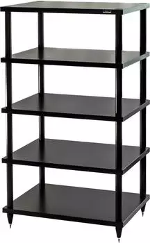 Solidsteel S2-5 Hi-Fi Audio Rack, 5 Ebenen, MDF, schwarz matt (S2-5)
