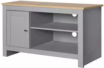 Mid.you Emerald Lowboard 2 F&auml;cher, grau/eichefarben, 95x58x39cm (EMERALD)