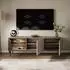 Lookway ISA TV-Schrank mit LED-Beleuchtung, Eiche, Holzwerkstoff, 185x63x40cm (800001532129)