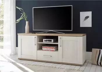 HBZ Meble Romance Lowboard Landhaustil Holzwerkstoff Sibiu L&auml;rche/San Remo hell 143x59x50cm