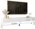 Lookway Calante TV-Lowboard 180cm, weiß hochglanz, goldene Chromfüße (800000878349)