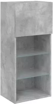 vidaXL TV-Schrank mit LED-Leuchten, betongrau, 40,5x30x90cm (837049)