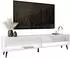 Lookway Calante TV-Lowboard 180cm, weiß hochglanz, 2 Fächer, schwarze Beine (800000878292)
