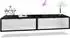 Vladon Lana 80 Lowboard 2er-Set, schwarz matt/weiß hochglanz, 80x29x37cm (800000608893)