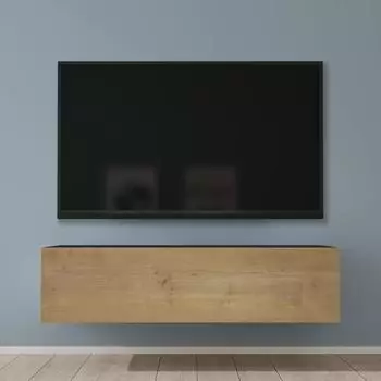 Mai & Mai Fernsehschrank02 Lowboard hängend, matt anthrazit/Kerneiche, 120x40,2x30cm (Fernsehschrank02)