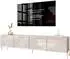 Lookway Aura 200 TV-Schrank Kaschmir Hochglanz, goldene Beine, LED (800001220573)
