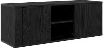 vidaXL TV-Schrank Schwarz Eichen-Optik 100x31,5x35cm