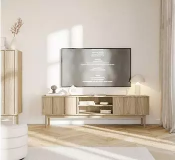 Selsey Neksto TV-Lowboard 2 Schubladen, Eichenholzoptik, 170cm