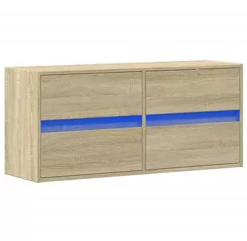 vidaXL TV-Wandschrank mit LED-Beleuchtung, Sonoma-Eiche, 100x31x45cm (852294)