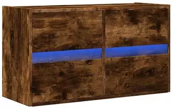 vidaXL TV-Wandschrank mit LED-Beleuchtung, R&auml;uchereiche, 80x31x45cm (852289)