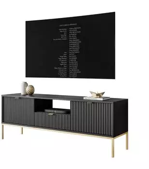 Lookway Cortado Gold RTV154 TV-Element schwarz, Holzwerkstoff, 154x56x39cm (800001221453)