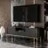 Lookway Cortado Gold RTV154 TV-Element schwarz, Holzwerkstoff, 154x56x39cm (800001221453)