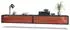 Vladon Lana 120 Lowboard 2er-Set, schwarz matt/bordeaux hochglanz, 120x29x37cm