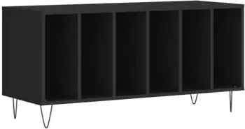 vidaXL Lowboard Plattenschrank schwarz 100x38x48cm Holzwerkstoff (831749)