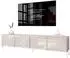 Lookway Colgante 200 TV-Schrank Kaschmir Hochglanz, silberne Beine (800001540753)