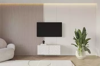 ALTDECOR VIRA-W Lowboard h&auml;ngend, Artisan/wei&szlig;, 100x40x40cm (800001223667)