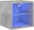 vidaXL TV-Wandschrank mit LED-Beleuchtung, betongrau, 30x28,5x30cm (836979)