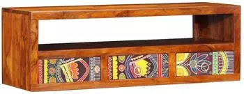 vidaXL TV-Wandschrank mehrfarbig, Massivholz Akazie, 90x30x30cm (4016504)