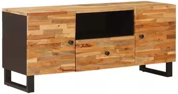 vidaXL TV-Schrank mit Regal, Massivholz Mango, braun, 105x33x46cm (4018310)