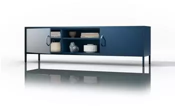 Jan Nowak Rosaria Couchtisch Metall, marineblau, 90x45x45cm (1783)