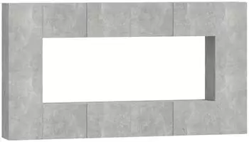 vidaXL TV-Schrank-Set 8-tlg. Holzwerkstoff betongrau (3114289)