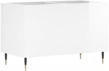 vidaXL Plattenschrank hochglanz-wei&szlig; 74,5x38x48cm Holzwerkstoff (831718)