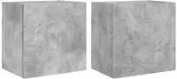 vidaXL TV-Wandschr&auml;nke 2 Stk. Betongrau 40,5x30x40 cm Holzwerkstoff