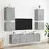 vidaXL TV-Wandschränke 2 Stk., betongrau, 40,5x30x40cm, Holzwerkstoff (836903)