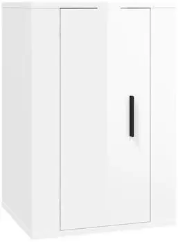 vidaXL Wand-TV-Schrank Hochglanz Wei&szlig; 40x34,5x60 cm (816660)