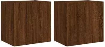 vidaXL TV-Wandschränke 2 Stk. braune Eiche-Optik 40,5x30x40cm (836909)