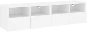 vidaXL TV-Wandschr&auml;nke 2 Stk., wei&szlig;, 60x30x30 cm, Holzwerkstoff (836855)