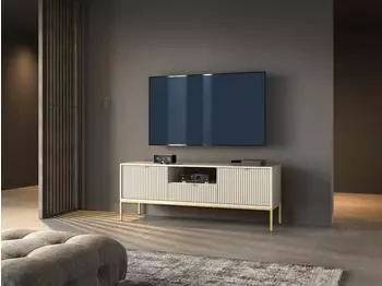 Selsey Vellore TV-Lowboard 2-t&uuml;rig mit Schublade, greige, 154cm (Vellore)