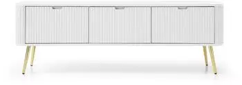 Selsey Zova TV-Schrank 3-türig, weiß, goldene Metallbeine, 168cm (Zova)