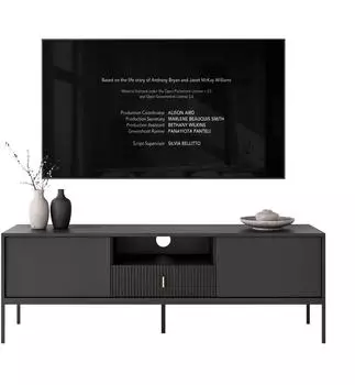 Lookway Midnight TV-Schrank mit Schubladen, schwarz, Holzwerkstoff, 154,5x52,5x39cm (800001220597)