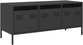 vidaXL TV-Schrank schwarz 101,5x39x43,5cm kaltgewalzter Stahl (851226)