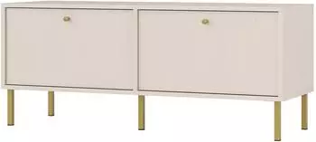 Masseno Torino TV-Lowboard 120,6x40,8x50cm 2 Schubladen 2 T&uuml;ren beige (302 TOKYO 2 RTV 2K BEŻ PIASKOWY)