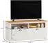 Idimex Bolton TV-Lowboard Kiefer massiv, 2 Schubladen, weiß/braun (80130)