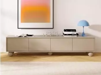 Beautysofa ADEL Lowboard 4 Türen, Push-to-Open, 200cm, Kaschmir