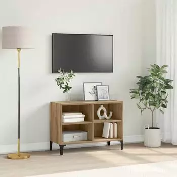 vidaXL TV-Schrankset, wandmontiert, Holzwerkstoff, braun (875111)