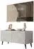 Lookway Colgante TV-Lowboard Betonoptik 100cm auf Beinen, schwarz (Colgante Beton 100)