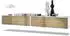 Vladon Lana 100 Lowboard 2er-Set, weiß matt/Eiche Natur, 100x29x37cm (50025557)