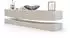 Vladon City Lowboard 3 Schubkästen, weiß matt/sandgrau hochglanz, 178x39cm (50002811)