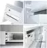 Vladon City Lowboard 3 Schubkästen, weiß matt/sandgrau hochglanz, 178x39cm (50002811)