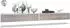 Vladon Lana 140 Lowboard 2er-Set, weiß matt/Eiche Nordic, 140x29x37cm (50025502)