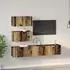 vidaXL TV-Schrankset, wandmontiert, 4-tlg., Altholz-Optik (3393393)