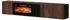 Mirjan24 Philippe 190 TV-Lowboard mit Kamin, Holzwerkstoff, Nussbaum/Schwarz, 190x36x31cm