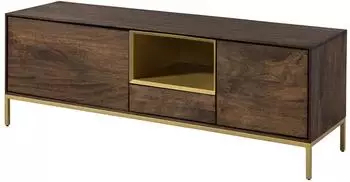 Massivmoebel24 Chicago TV-Board Mangoholz massiv 160x45x55cm braun geölt (09-313-695-1001)