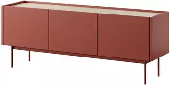 Masseno COLORE TV-Lowboard 3 T&uuml;ren 144x37x55cm rot (COLOR RTV-144 CERAMIC RED)